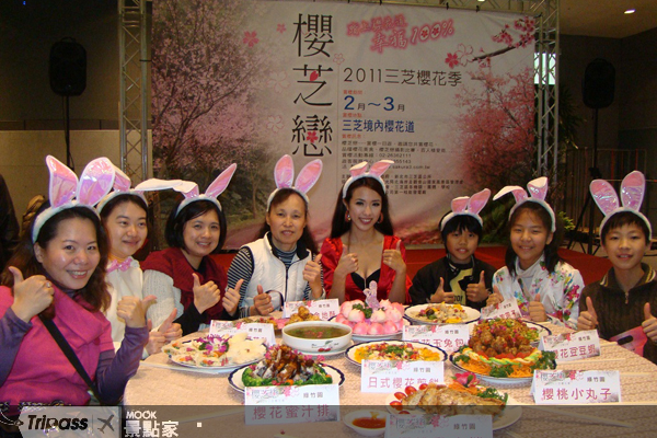 三芝地區的店家推出櫻花饗宴。（圖片提供／三芝區公所）