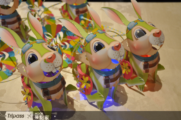 今年金兔年，兔造型燈籠小巧可愛！（攝影／陳瑩真）