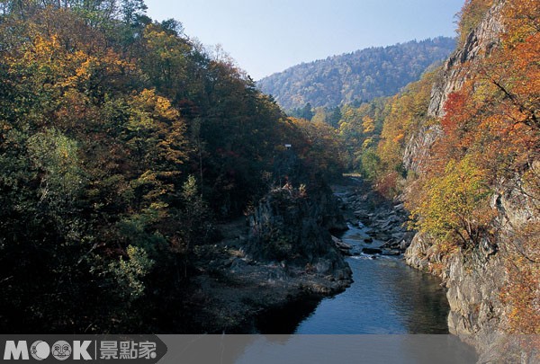 北海道定山溪的紅葉。