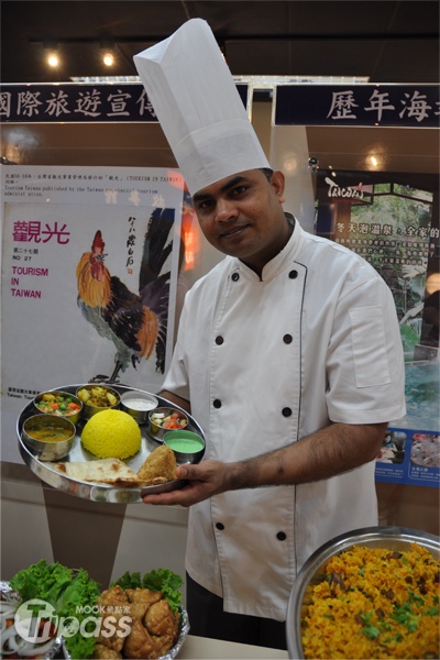 「Taj印度餐廳」所展示的塔莉套餐。