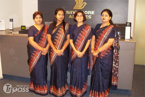 新航印度分公司的女性地勤制服。（圖片提供／新加坡航空）