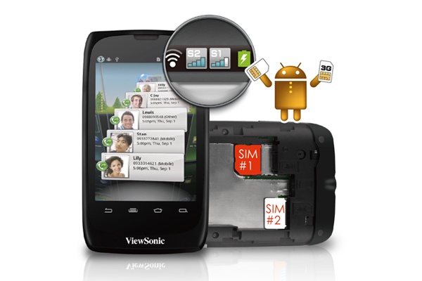 ViewPhone 3一機坐擁 WCDMA/GSM 雙 SIM 卡。（圖片提供／ViewSonic）