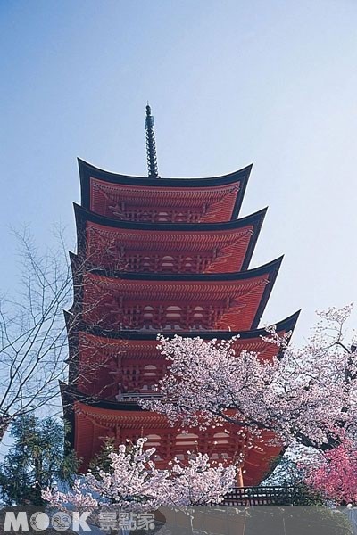 嚴島神社的五重塔被日本列為國寶。（圖片提供／墨刻編輯部）