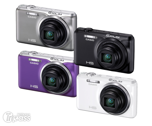 CASIO EXILIM ZR20 共有魅黑、燦銀、晶白、靚紫三種顏色可以選擇，建議售價NT$10,990。（圖片提供／CASIO）