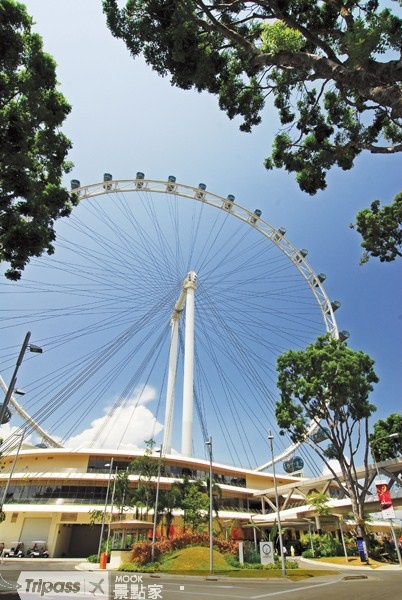 新加坡的摩天輪擁有42層樓的高度，為魚尾獅外的著名地標之一。（提片提供／墨刻編輯部）