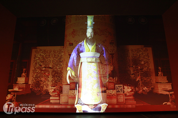 在此展中，秦始皇以動畫方式與民眾對談其治國及不為人知的祕密。（圖片提供／科學教育館）
