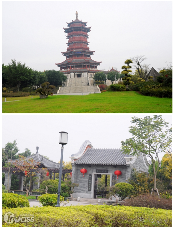 園博苑展示中國各地的代表建築。（攝影／MOOK景點家旅遊生活網李欣怡）