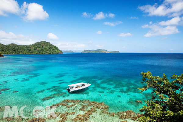 在海水清澈見底的Laucala Island浮潛戲水，欣賞南太平洋水下風光。（圖片提供／Laucala Island）