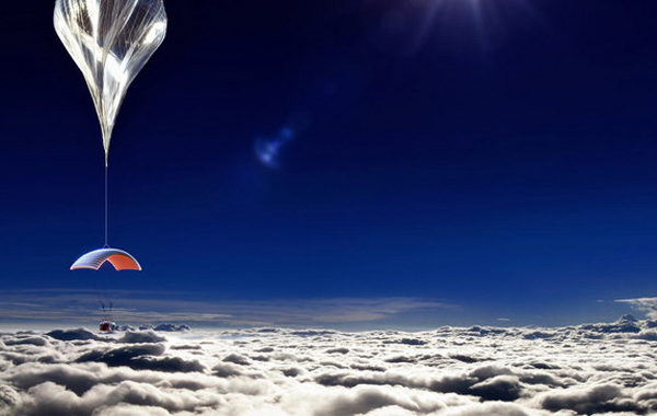 在飛升的過程中，還能享受雲朵聚成一片廣闊雲海的夢幻體驗。（圖片來源／取自www.space.com網站）