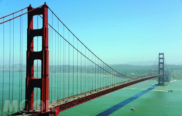 金門大橋是舊金山的象徵。（圖片提供／墨刻編輯部）