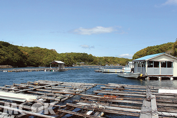 平靜無波的海灣內散佈著養殖珍珠的木筏和漁民小屋。（攝影／TRAVELER Luxe旅人誌莊幃婷）
