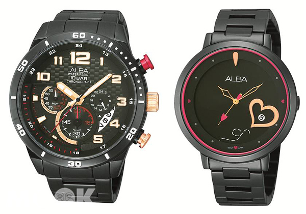 ALBA情侶對錶，特價9200元。（圖片提供／京站時尚廣場）
