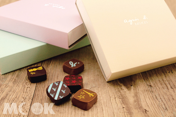 agne’s b. DELICES 16粒裝夾心巧克力，推薦價1,280元。（圖片提供／京站時尚廣場）