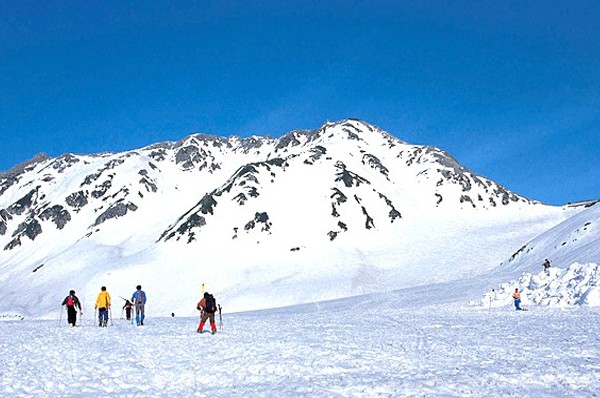 室堂平滑雪享受春光。（圖片來源／日本立山黑部阿爾卑斯山脈路線官網）