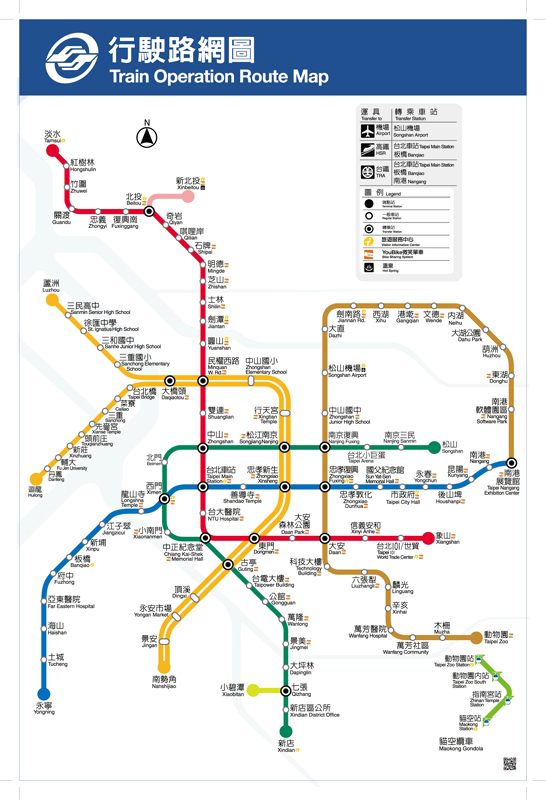 台北捷運松山線通車後路網圖。（圖片來源／取自台北捷運公司官網）