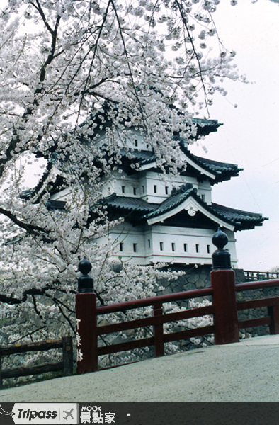 弘前櫻花季櫻花盛開時，弘前城與櫻花粉嫩春色相映，成為日本東北最美櫻花名景之一。