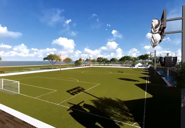 德國自掏腰包建造了足球場，現在將供給當地居民使用。(圖片來源/ Campo Bahia)