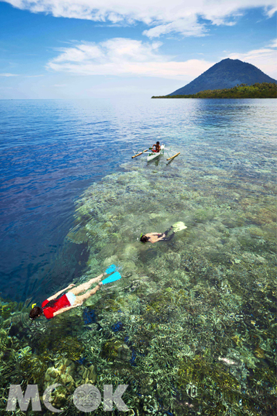 美娜多的純淨海水，被世界個潛水協會組織評定為比大堡礁、帛琉更優質的海域。(圖片提供／新航）