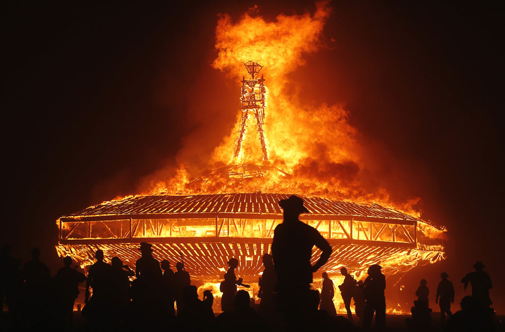 燃燒人節慶是一年一度在美國內華達州黑石沙漠舉辦的活動。(圖片來源／theatlantic）