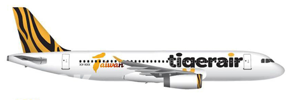 台灣虎航每台飛機都將彩繪Taiwan字樣。(圖片提供／台灣虎航）