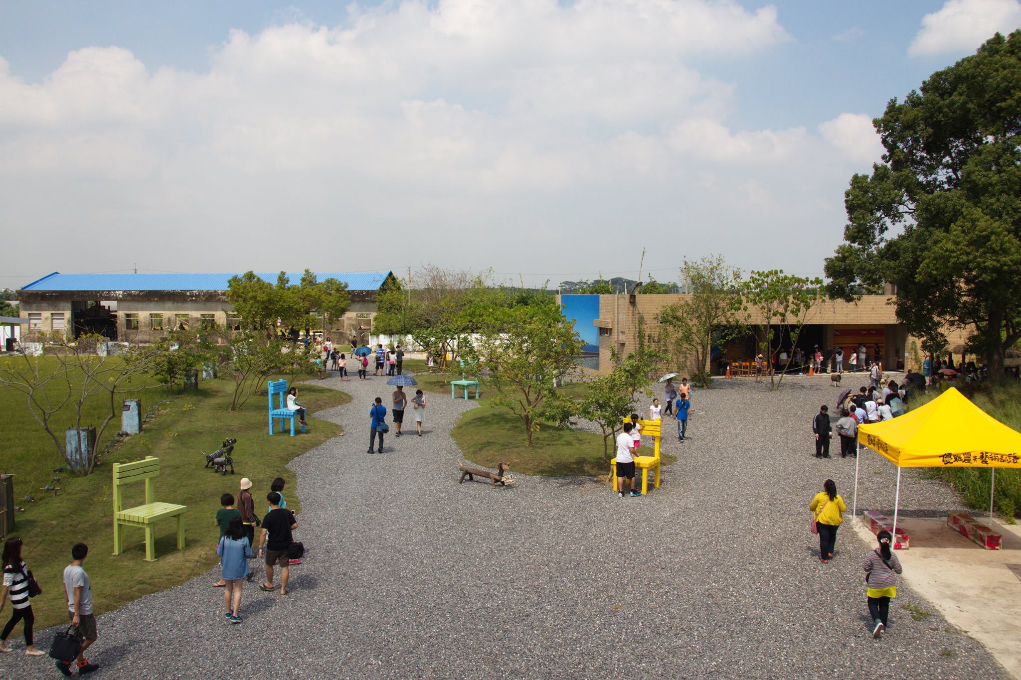 整座農村都是美術展場，讓旅客感受藝術融入生活的美好。(圖片來源／土溝農村美術館）