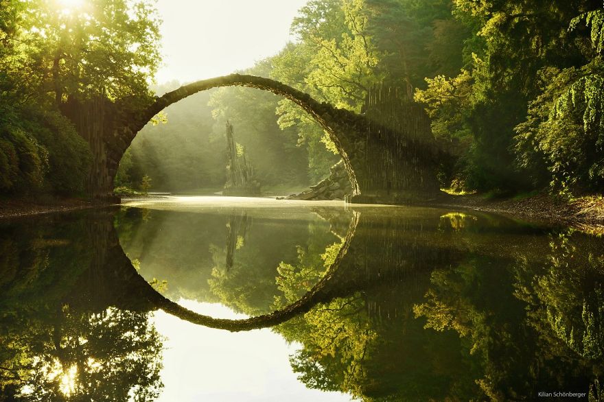 Rakotz Brücke, Germany (圖片來源／boredpanda）