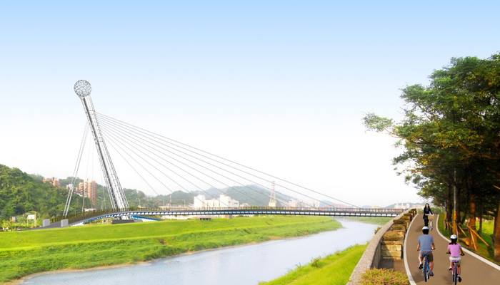 星光橋為專為行人與單車客設置景觀橋。(圖片來源／新北旅客）