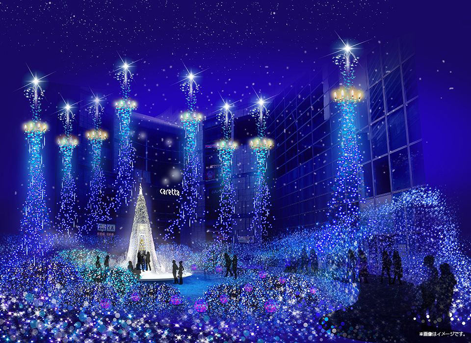 25萬顆LED打造如星光般燦爛的光之溪谷，打造浪漫聖誕。(圖片來源／caretta）
