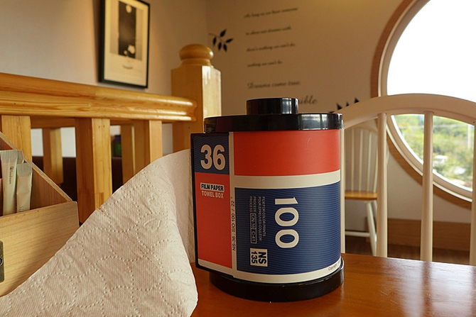 餐巾紙以底片方式呈現，充分貫徹了相機咖啡館的精神。(圖片來源／gizmodiva）