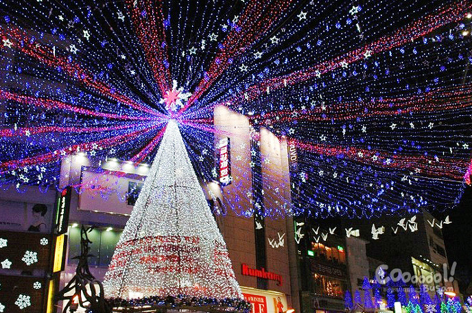 釜山聖誕文化節聖誕燈樹。(圖片來源／韓國觀光公社）