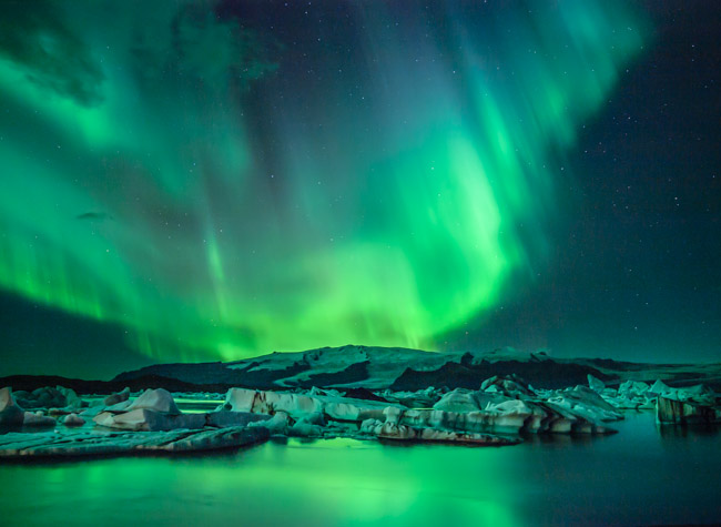 極光灑落冰島潔淨的天空。(圖片來源／extremeiceland）