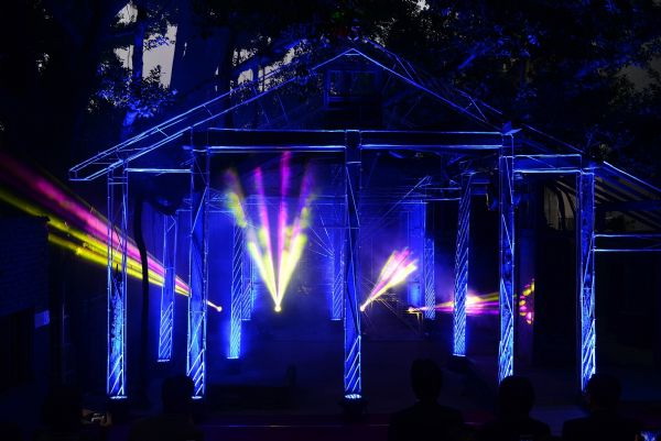 藍晒圖夜晚3D燈光秀。(圖片來源／台南市政府）