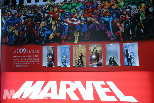 包含MARVEL英雄系列作品也在其中。(圖片提供／迪士尼90周年特展）