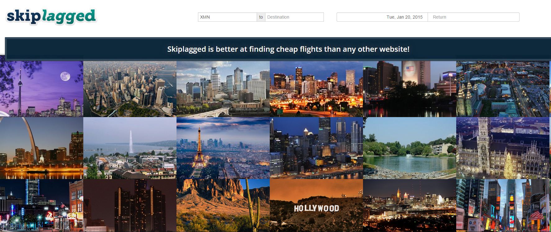 Skiplagged幫忙找到最便宜的班機！(圖片來源／Skiplagged)