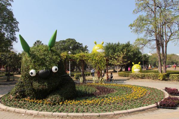 栩栩如生的龍貓造景。(圖片來源／台南市政府)