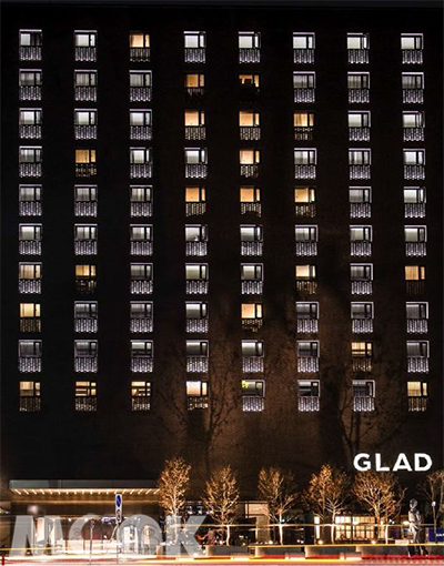 GLAD Hotel Yeouido外牆使用傳統的磚塊建材。(圖片提供／GLAD Hotel Yeouido）