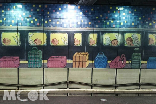 作品展出車廂外風景。(攝影／MOOK景點家廖啟佑）