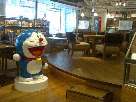 東京TOWER RECORDS CAFÉ與哆啦A夢推出期間限定咖啡廳。(圖片來源／livedoor)