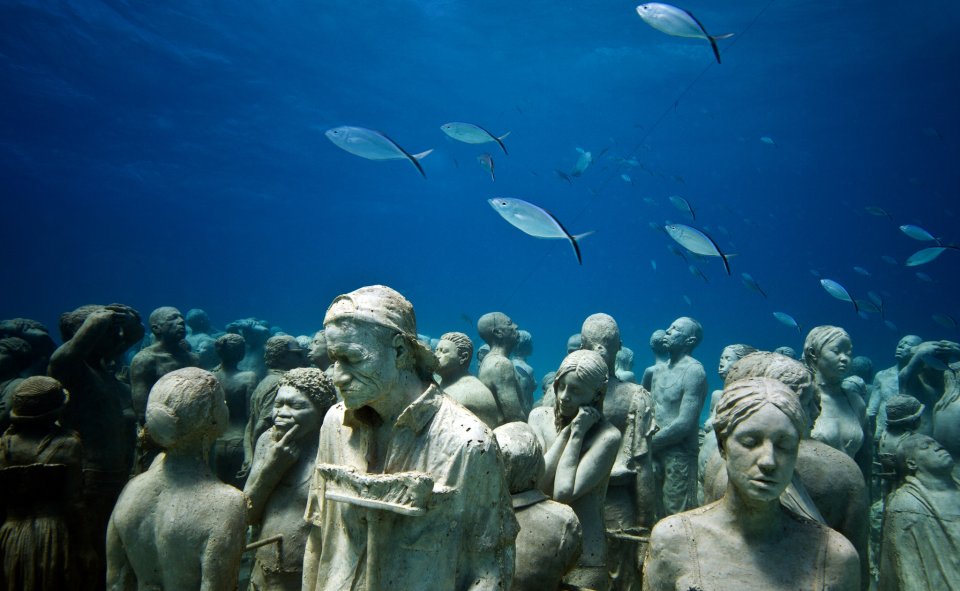 坎昆水下博物館。（圖片來源／underwatersculpture）