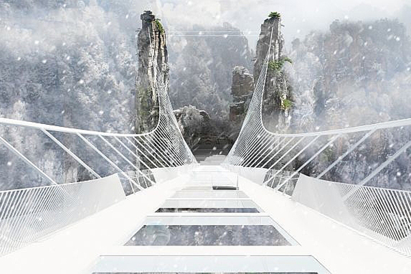 大峽谷玻璃橋，全透明橋面將張家界呈現最自然樣貌。（圖片來源／haimdotan）