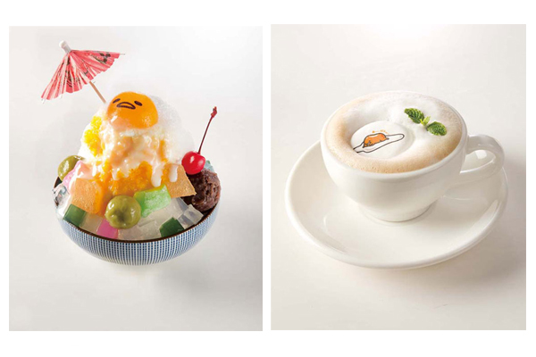 以蛋黃哥為主題的造型甜點與飲料。（圖片來源／sanrio）