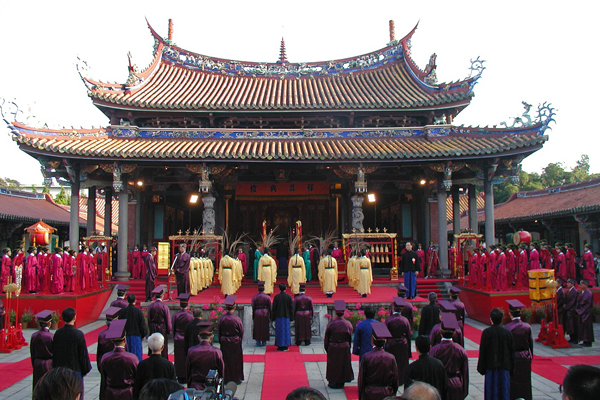 臺北市孔廟在每年教師節都會舉行傳統祭孔大典儀式。(圖片來源/台北市觀光局)