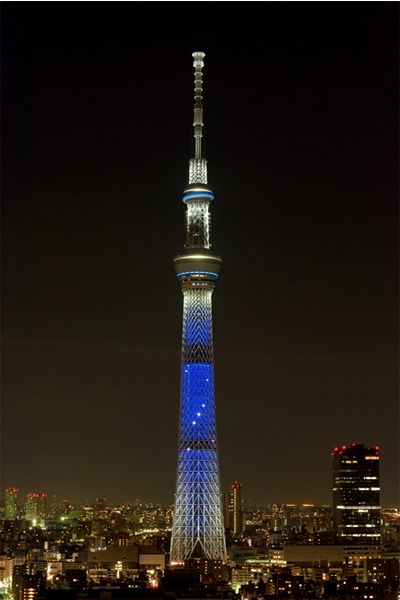 在園區中台北101與東京晴空塔兩相望。（圖片來源／東京スカイツリー / Tokyo Skytree）