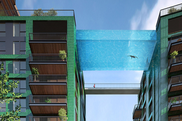 英國倫敦將出現世界第一個高空泳池。（圖片來源／hiconsumption）
