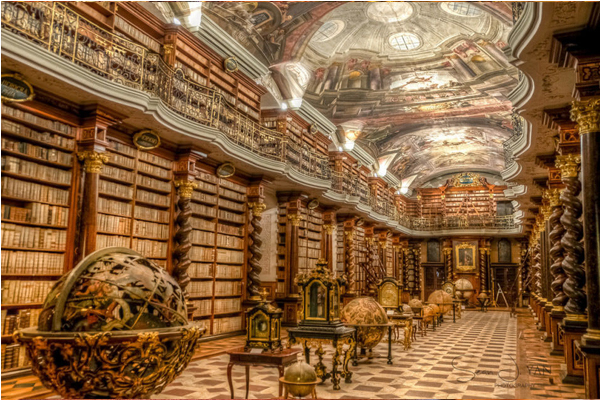 世界最美的圖書館Baroque Library Hall。（圖片來源／placestoseeinyourlifetime）