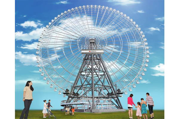 高達120公尺的大阪摩天輪。（圖片來源／expocitybanpaku）