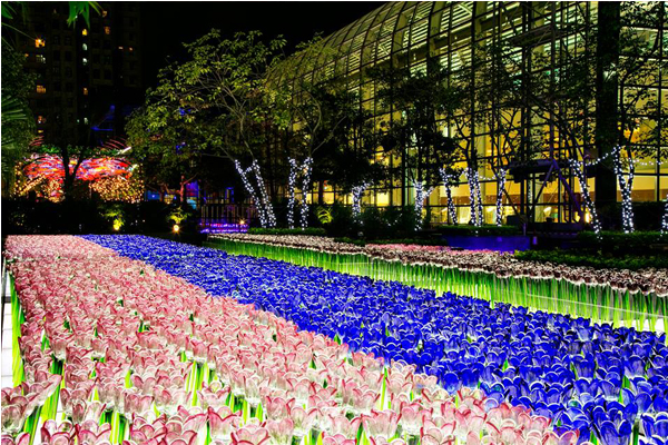 琉璃花海浪漫動人。（圖片來源／New Town Plaza 新城市廣場）