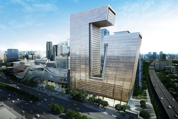造型特殊的G-Tower，完工後將成為曼谷最吸睛的地標。（圖片來源／Grand Canal Land Public Company Limited）