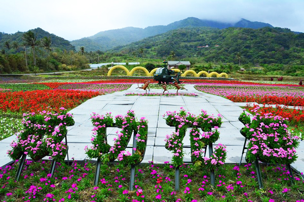 成功花海集合了一串紅、鳳仙花、牽牛花等繽紛花卉。（圖片來源／台東就醬玩 Amazing Taitung-台東縣觀旅處）