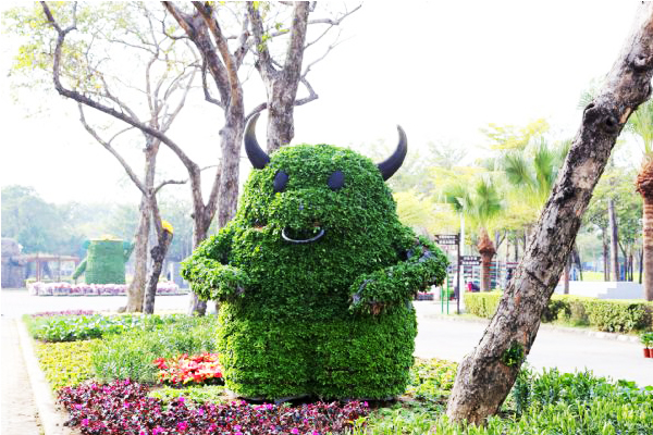 此次百花祭以西遊記為主題打造相關造景。（圖片來源／台南市政府）